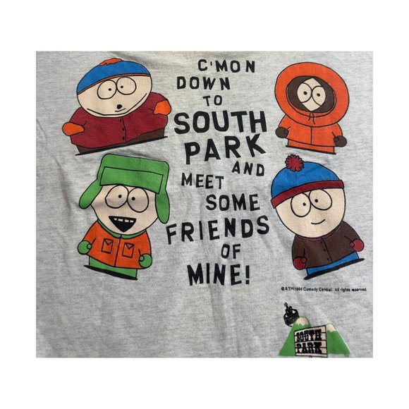 Vintage South Park Comedy Central T-Shirt Cartman Rare Grey Shirt - Picture 3 of 5